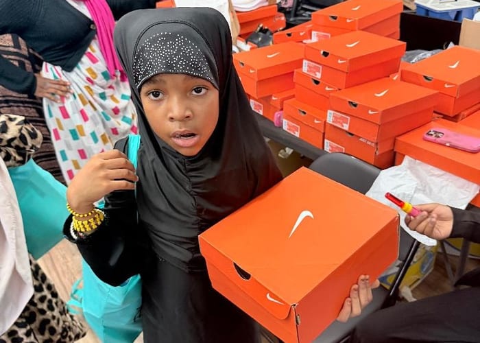 Colorful school supplies laid out ready for distribution